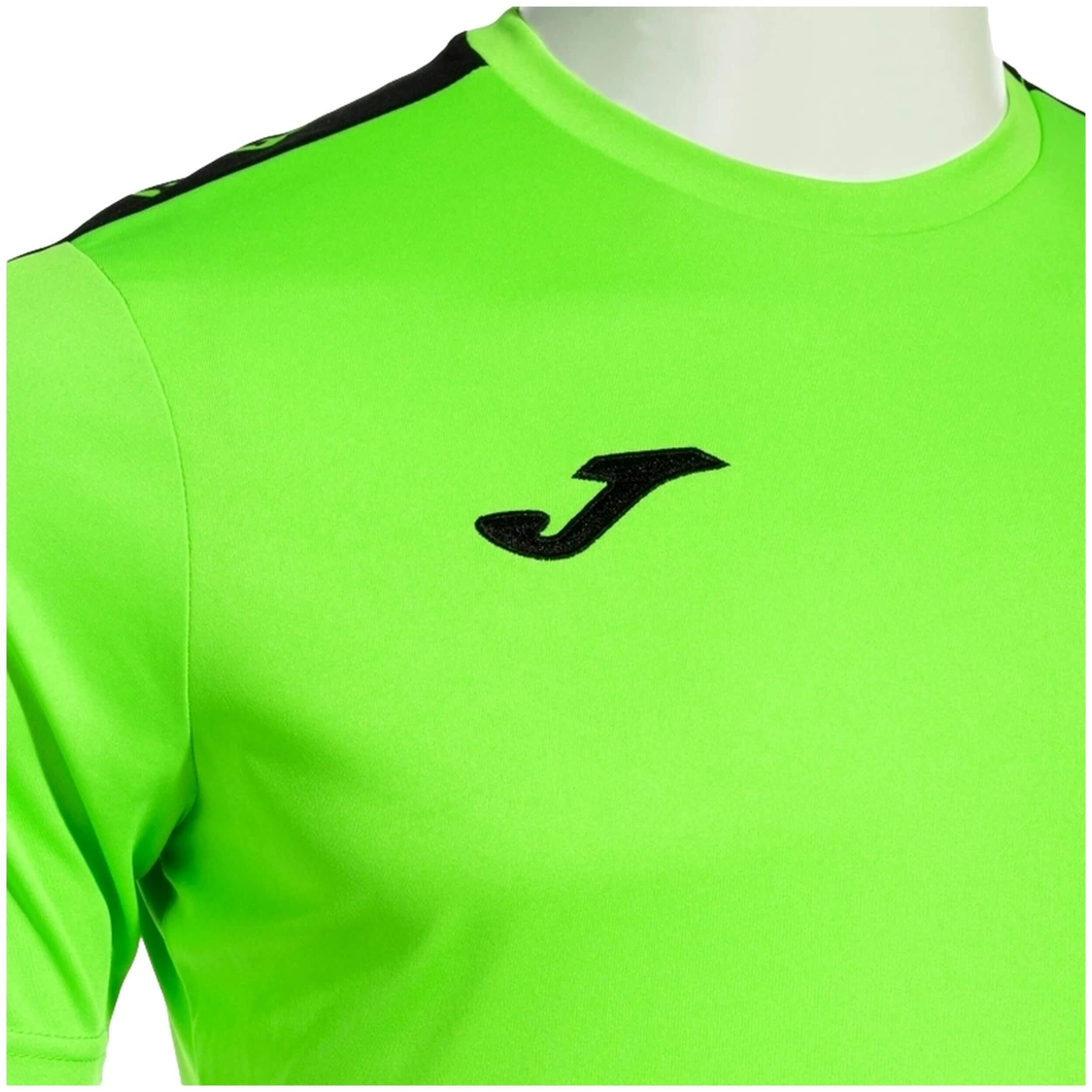 Camiseta Manga Corta Fútbol Hombre Joma Olimpiada Verde Flúor 3/5