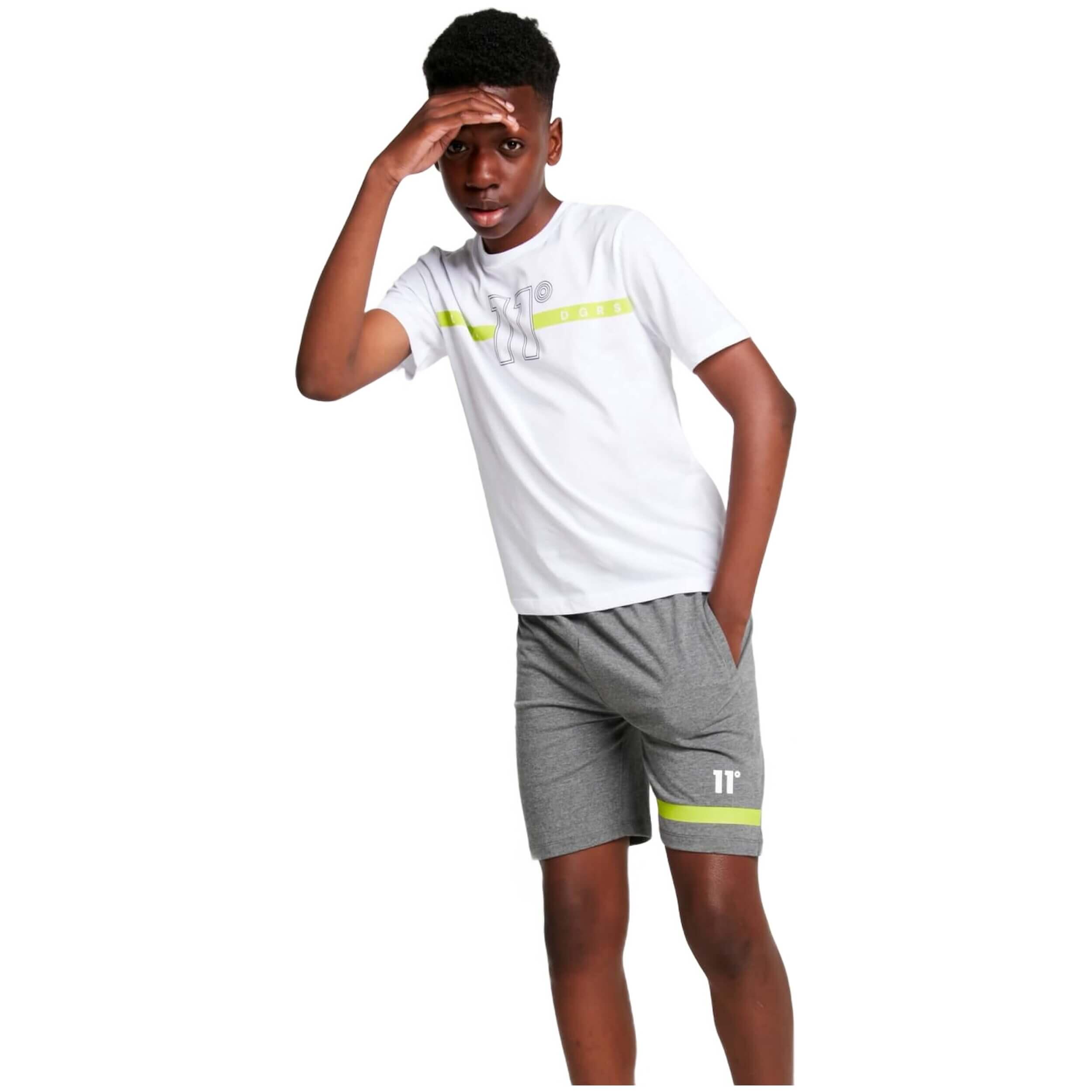 Conjunto de roupa 11 degrees Graphic And - Charcoa para crianças unissex 2/3