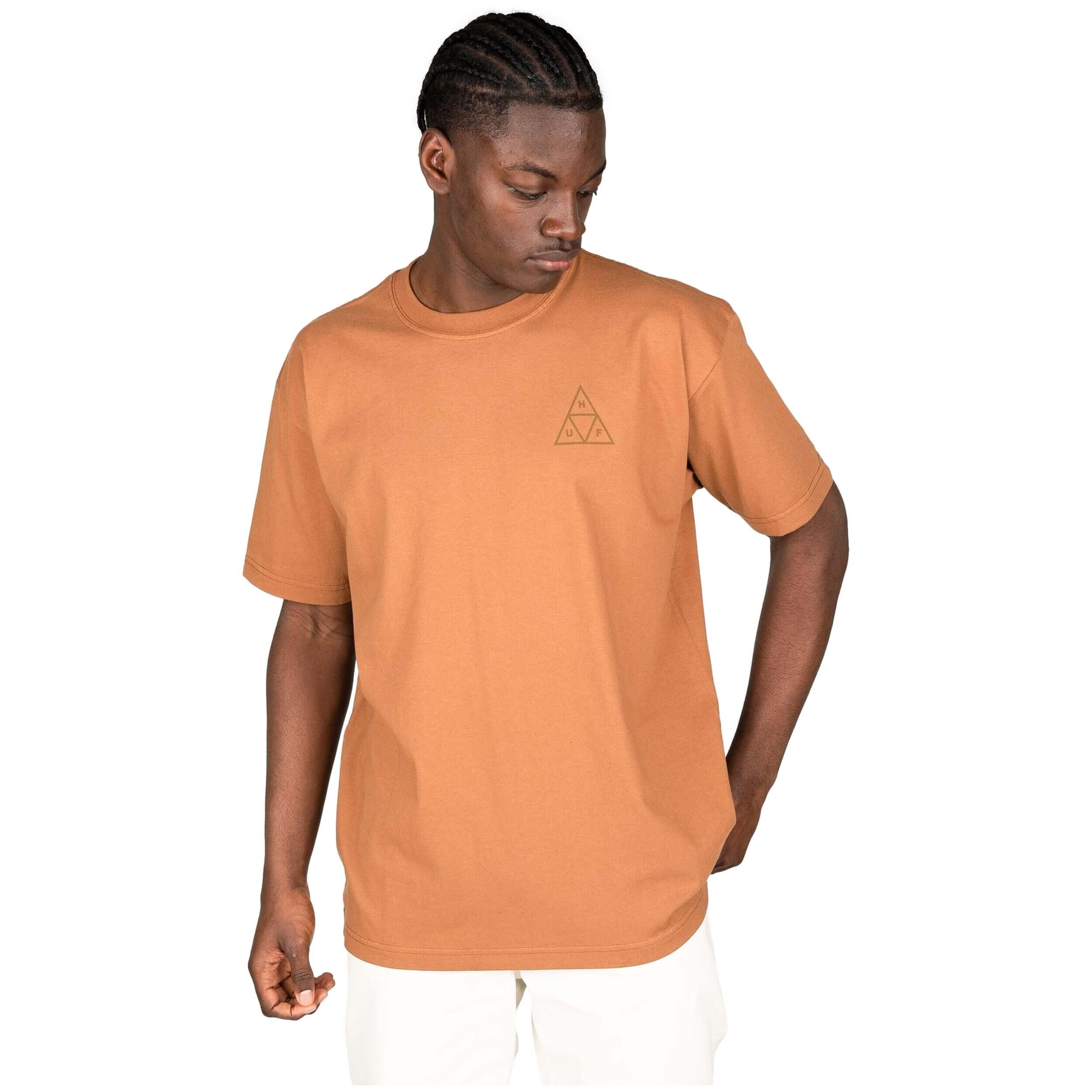 T-shirt met korte mouwen Huf model TS01953-RUBBR-BROWN voor mannen 2/3