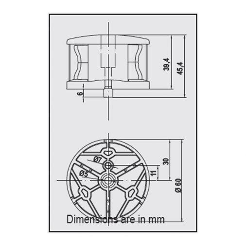 FOS LED 12 luzes de navegação montagem horizontal - LALIZAS 3/3