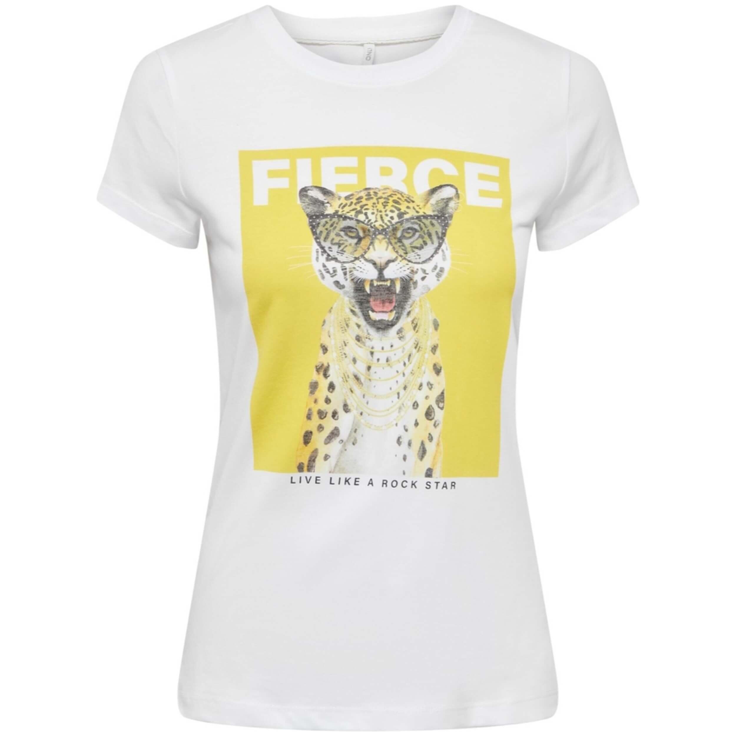 Only - T-shirt Only Modèle 15291975 Pour Femmes - T-shirt Manches Courtes - Blanc - Decathlon