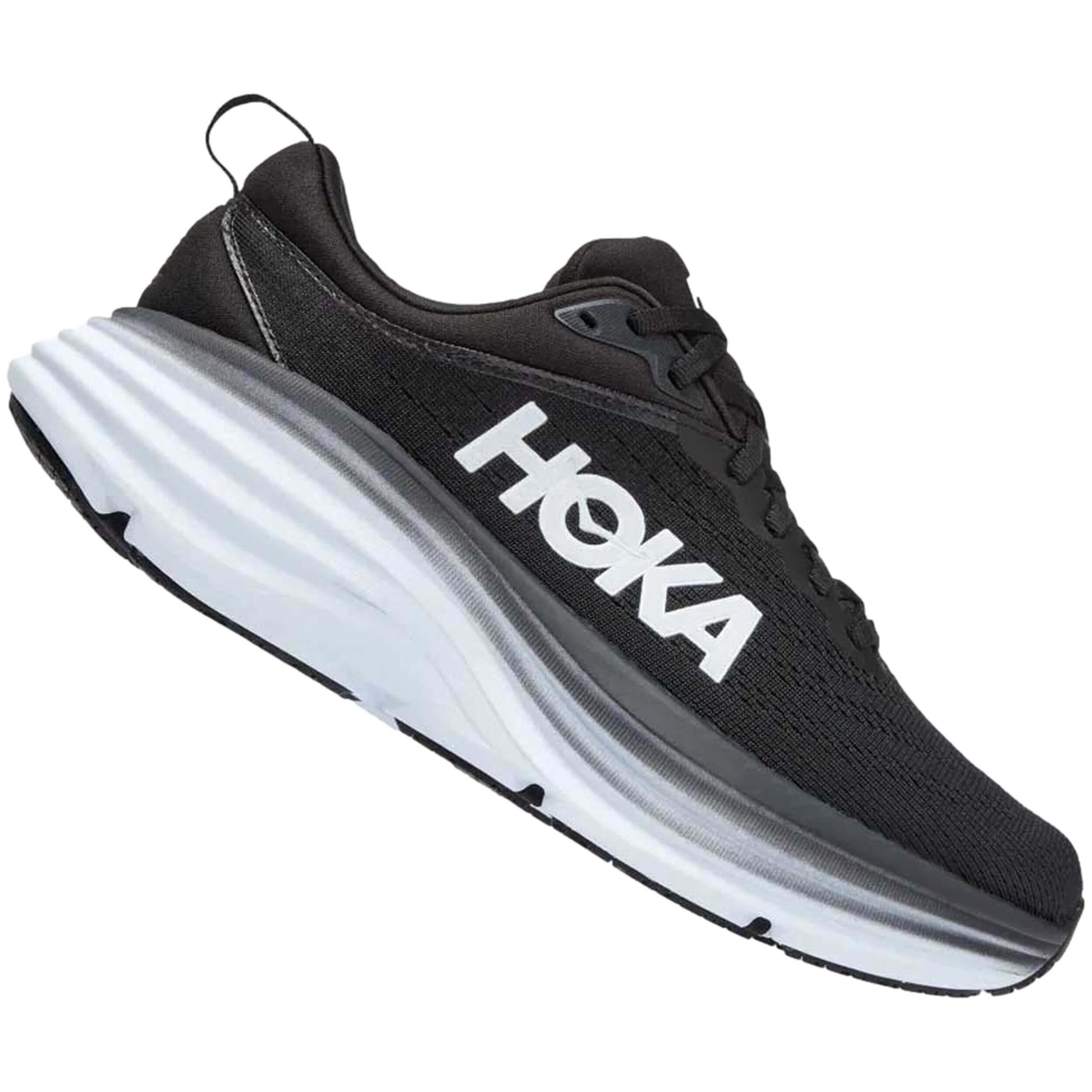 Hoka One One Bondi 8 Black White 3/5