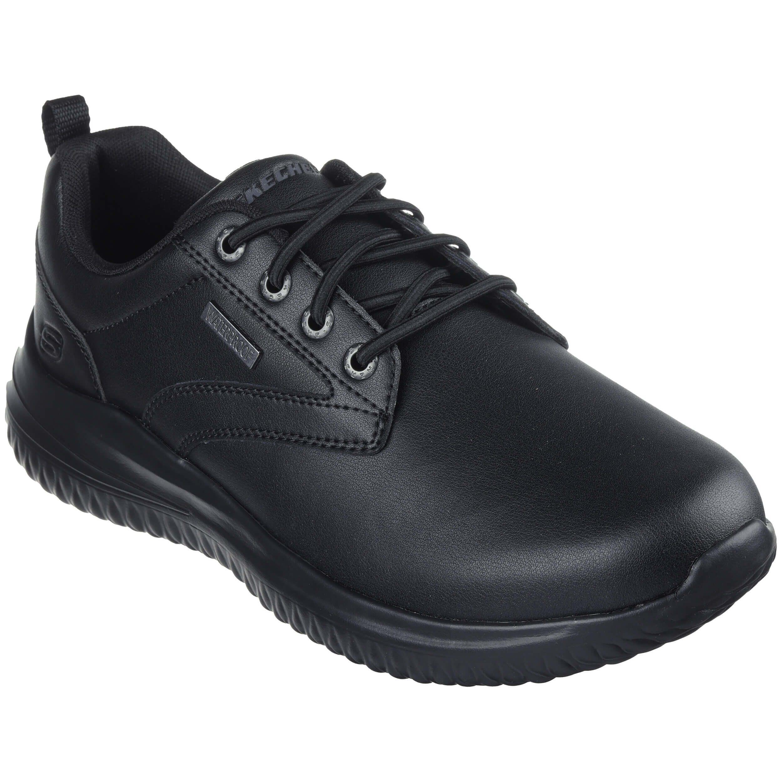 Zapatillas Caminar Hombre Skechers 210661_BBK Negras con Cordones