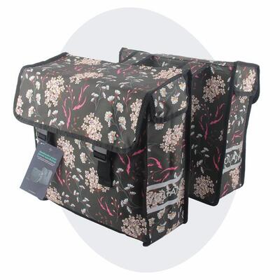 Voltano dubbele fietstas pink elegance - 38 liter - waterdicht polyester