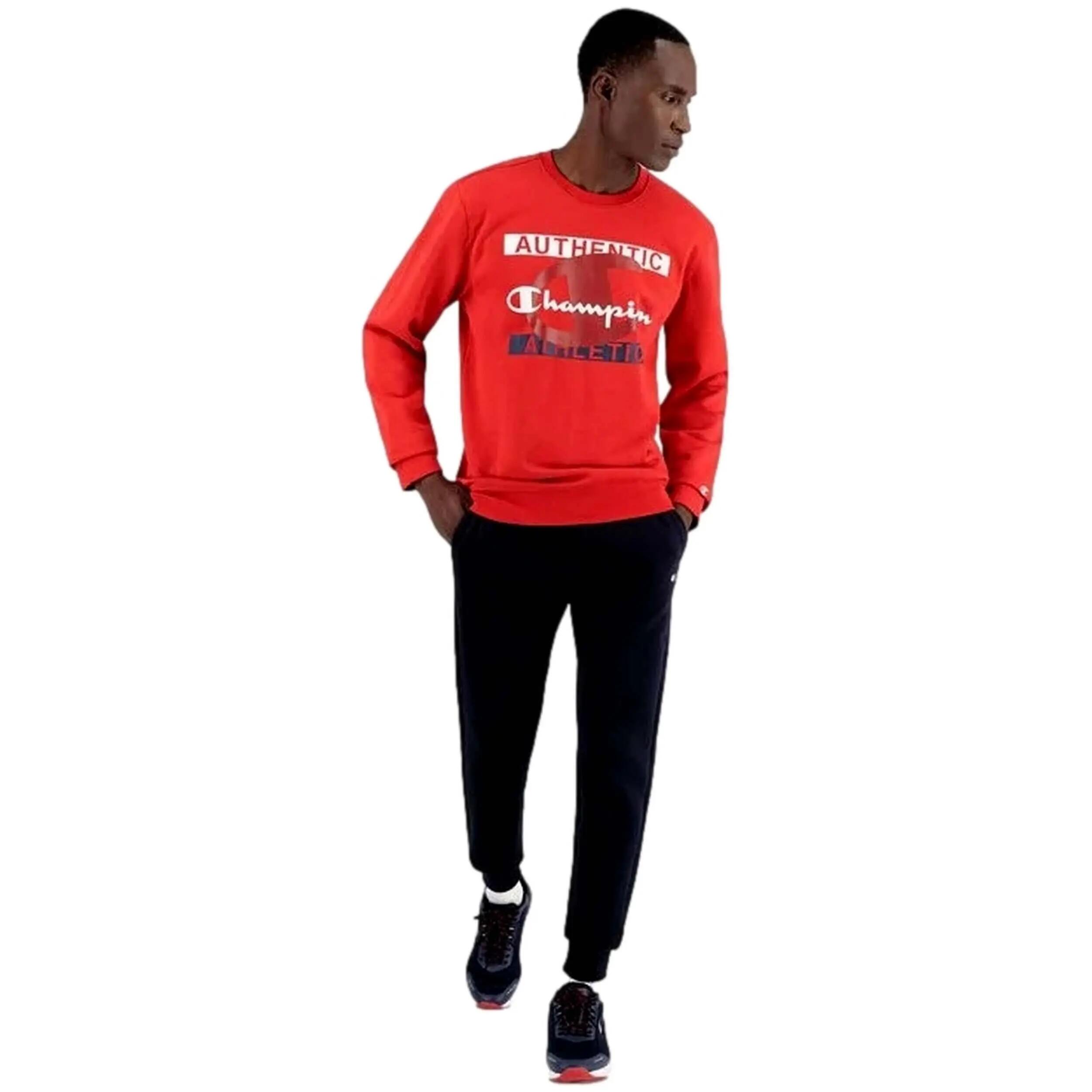 Sweat sans capuche homme Champion Authentic Athletic Rouge 5/5