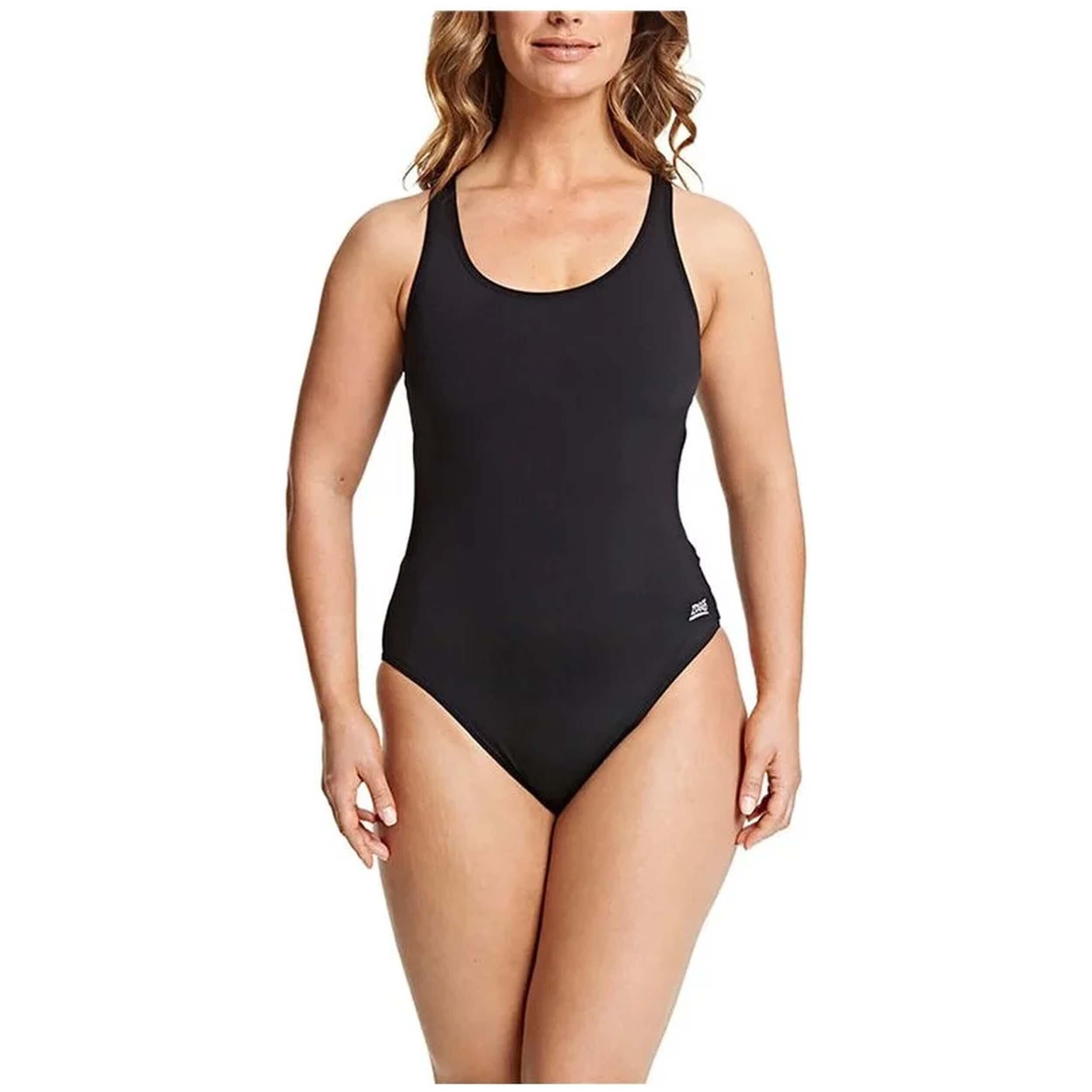 Zoggs Cottesloe Powerback Badeanzug - Schwarz - UK Größe 42 3/5