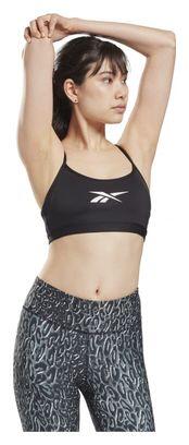 Reggiseno sportivo Reebok Lux Spaghetti Strap nero supporto medio