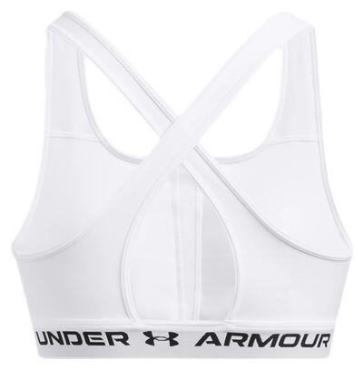 Under Armour Crossback Mid Sport-BH Weiß Damen 4/5