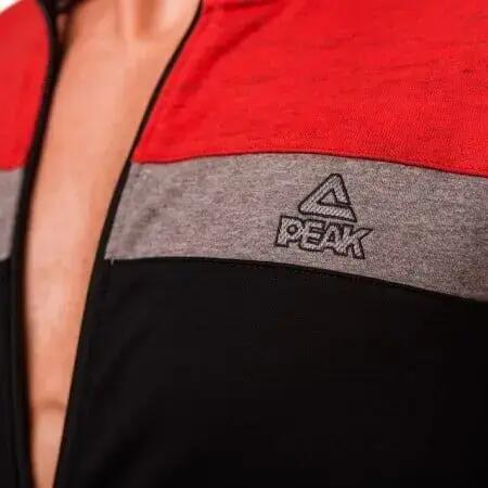 Bluza cu fermoar PEAK Advance negru/rosu 2/2