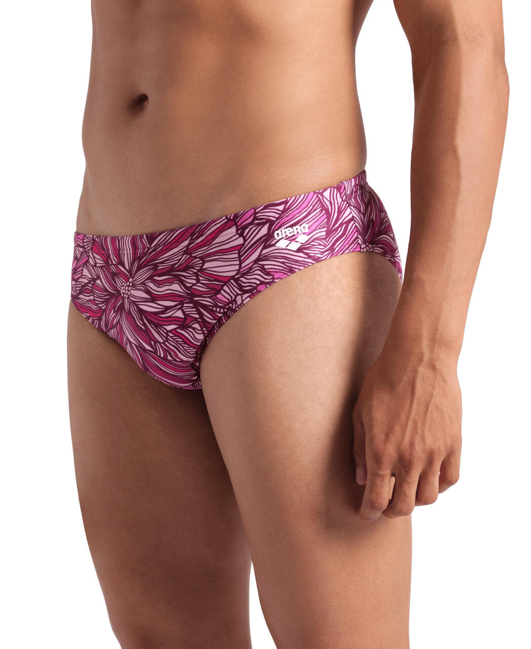 Pool-Flip-Flops Arena Pink Dahlia Swim Briefs 3/7