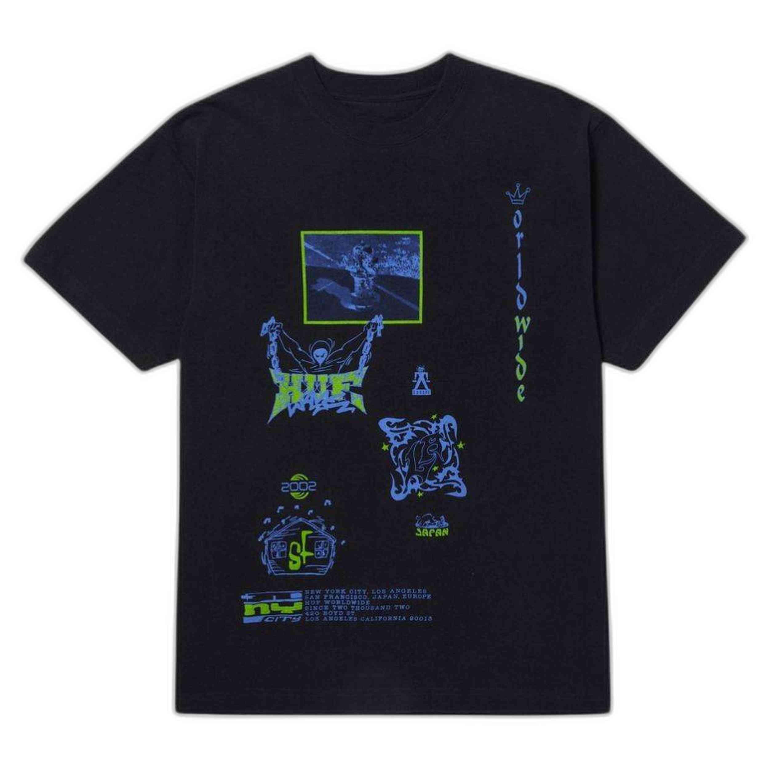T-shirt Huf modèle TS02172-WABLK pour unisexe 2/2