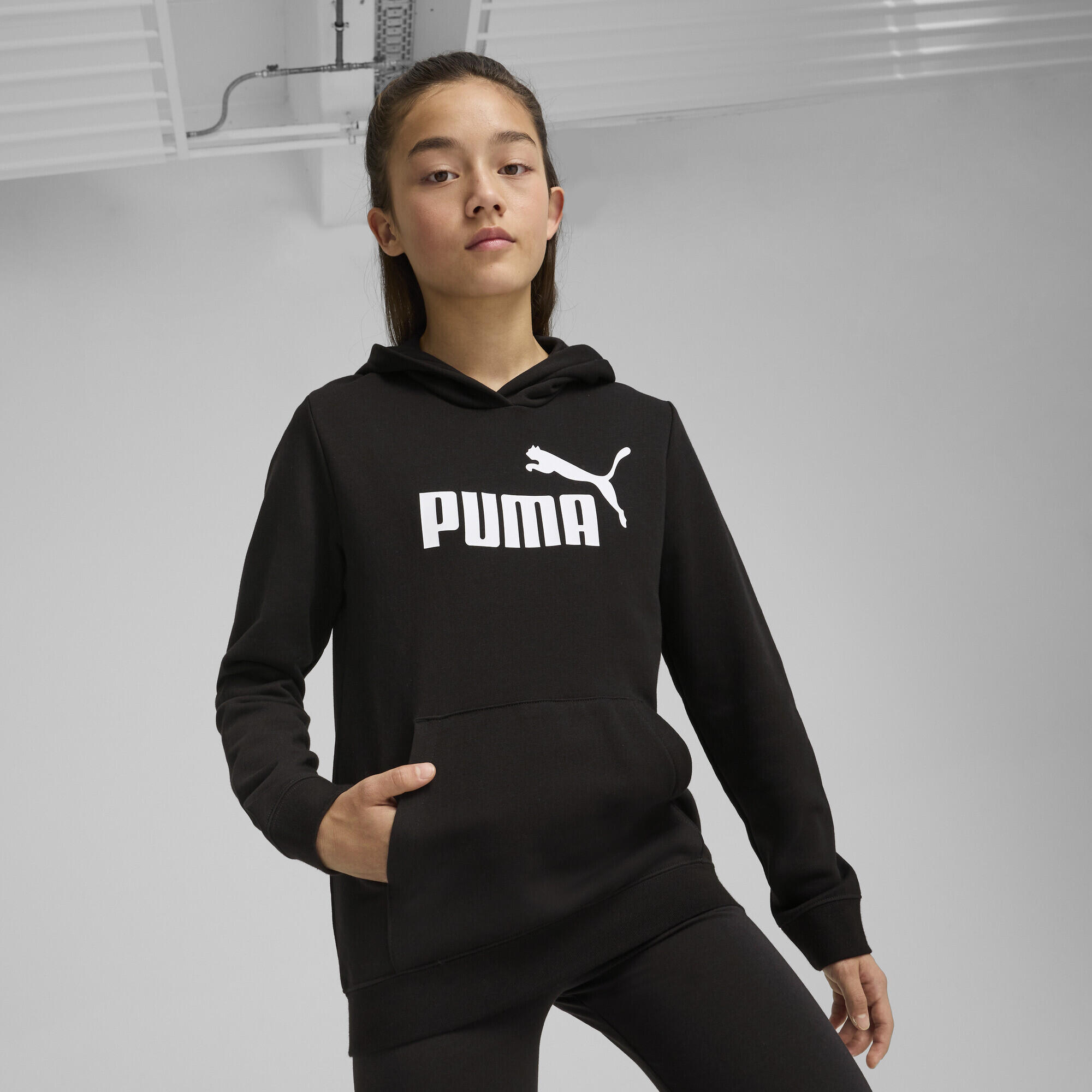 ESS No. 1 Logo Hoodie Mädchen PUMA Black 2/7