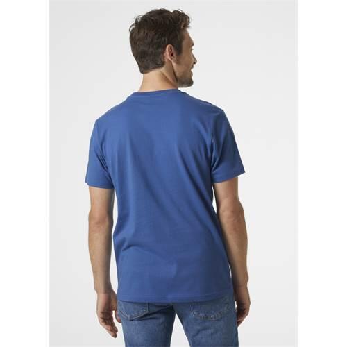 Camiseta de manga corta para hombre Helly hansen Box en color azul 5/5