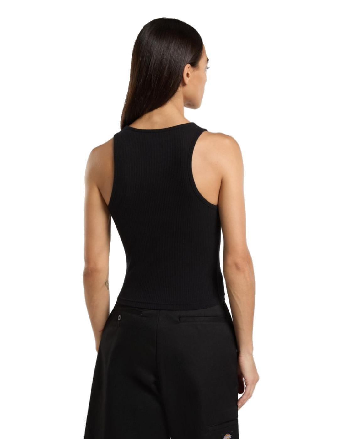 Camiseta para Mulher Dickies Oakport rib Preto 4/4