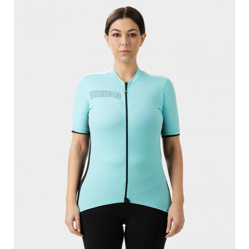 Maillot Manches Courtes Femme Alé Color Block Gris