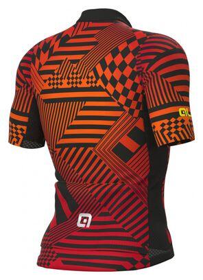 Maillot Manches Courtes Alé Checker Rouge 2/7