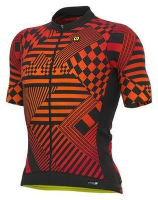 Alé checker short sleeve jersey rood