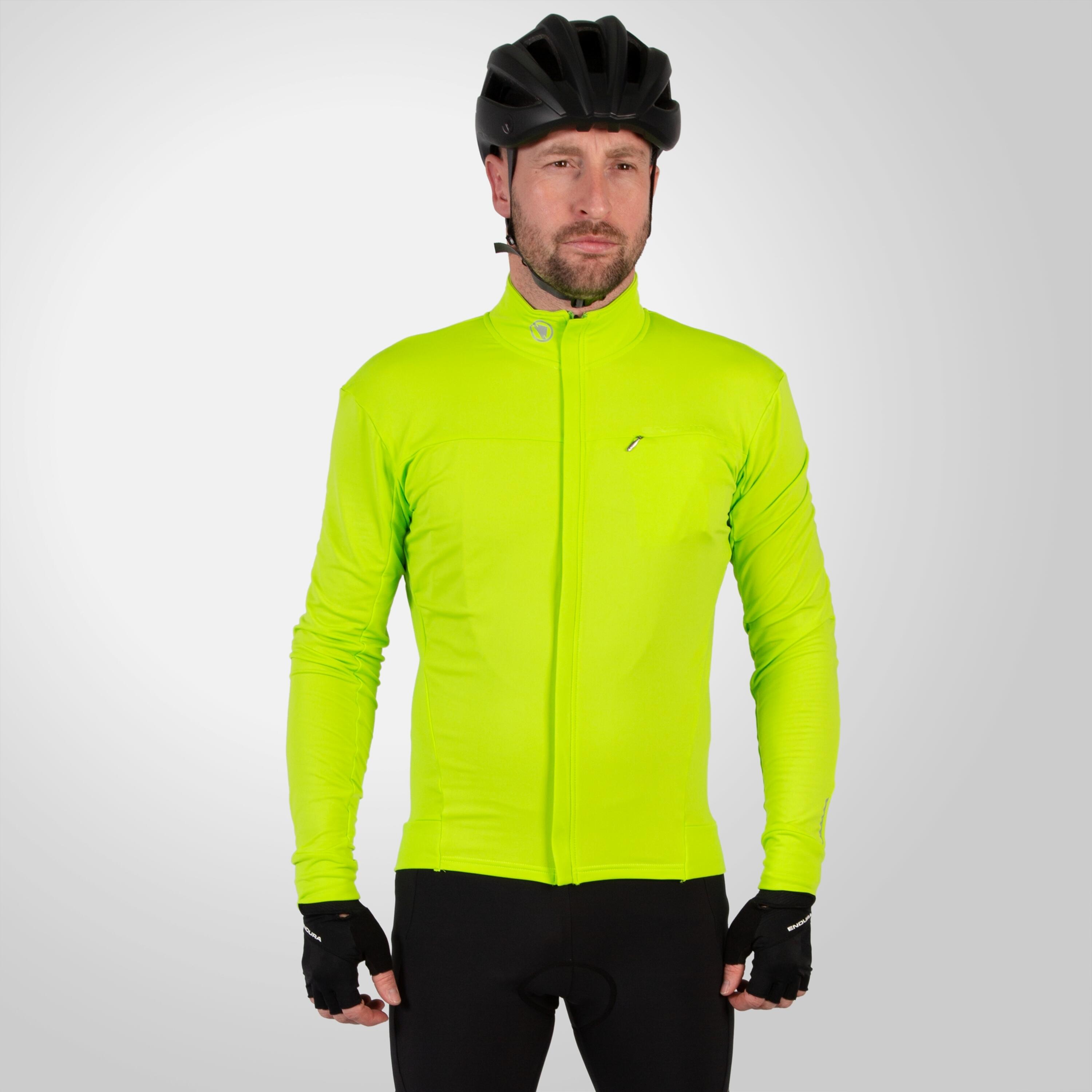 Camisa de ciclismo masculina Endura Xtract Roubaix de alta visibilidade 3/4