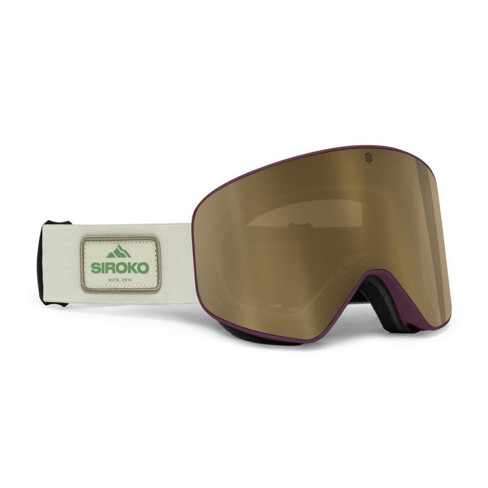 SIROKO Heren en Dames Wintersport Skibril GX Carve Bruin