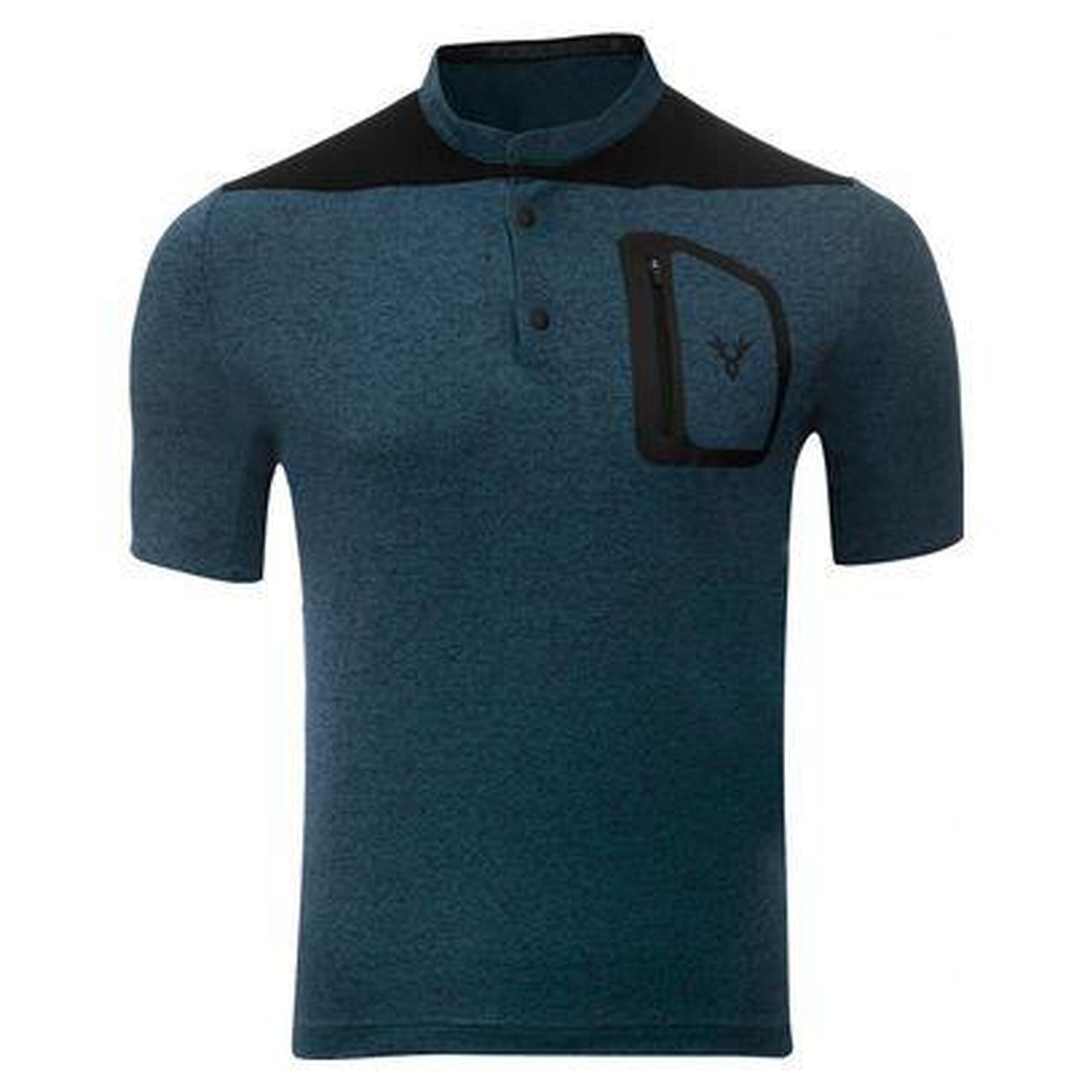 Maillot Manches Courtes Gravel LeBram Parpaillon Gris Bleu Pétrole Coupe Droite