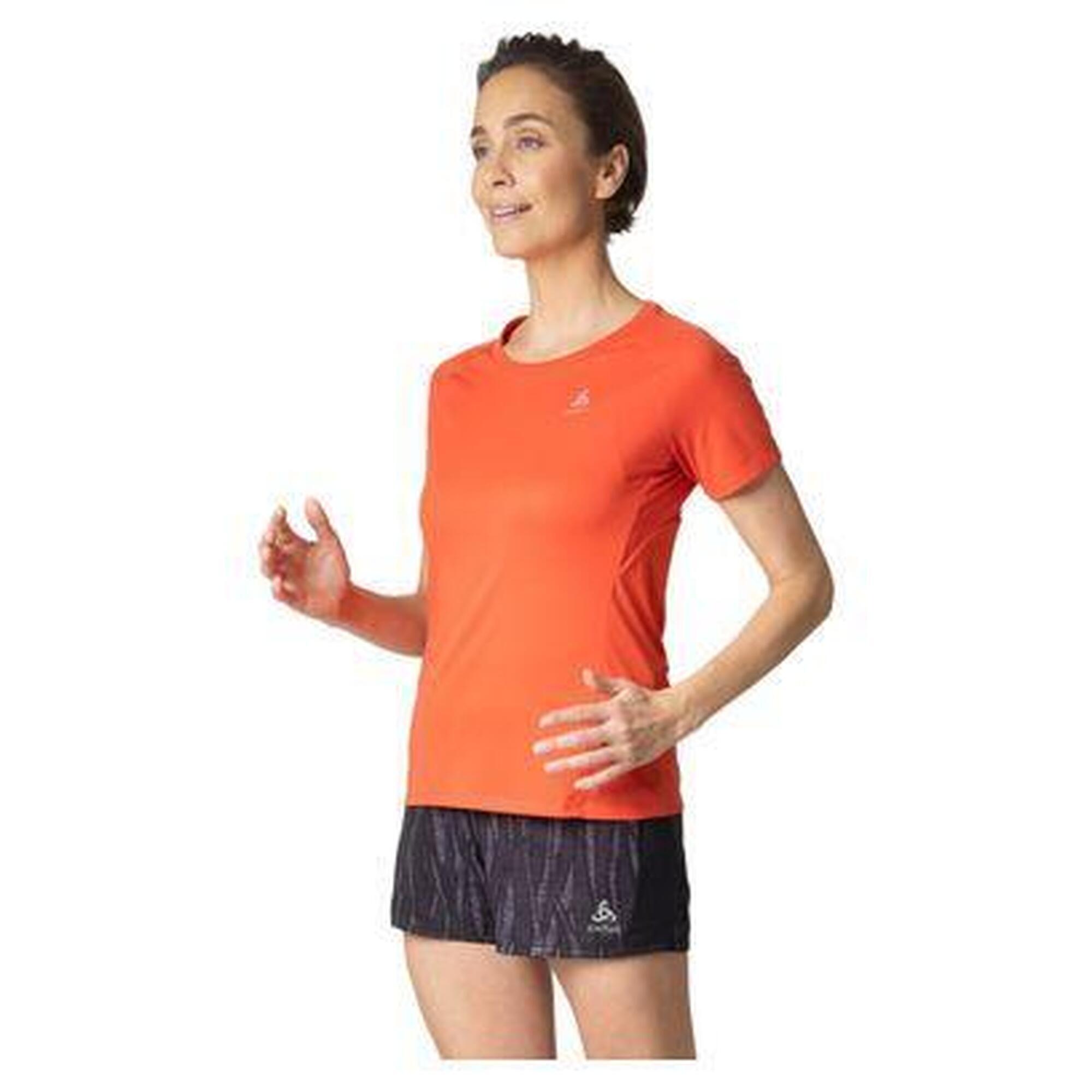 Maillot Manches Courtes Odlo Essential Chill-Tec Femme Orange
