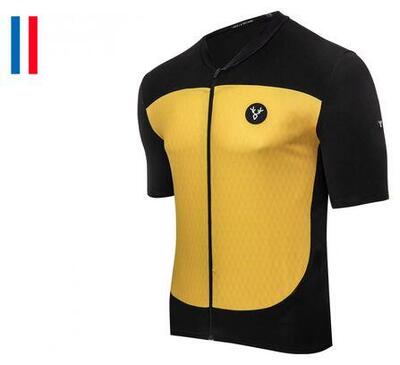 Lebram grand colombier short sleeve jersey yellow fitted