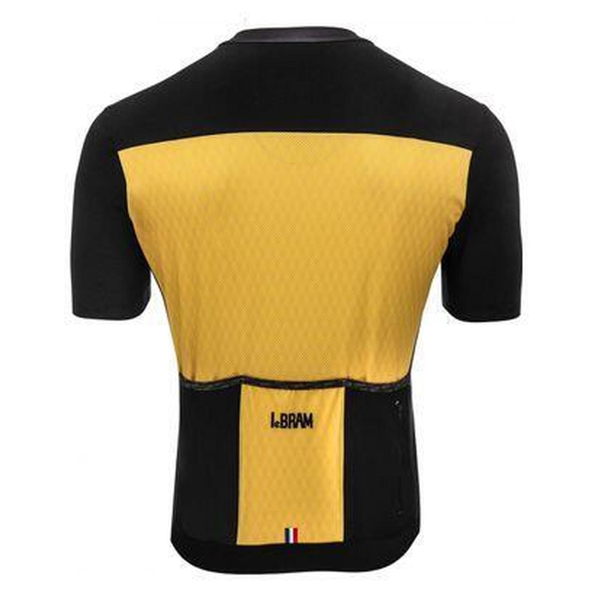 Maillot Manches Courtes LeBram Grand Colombier Jaune Coupe Ajustée