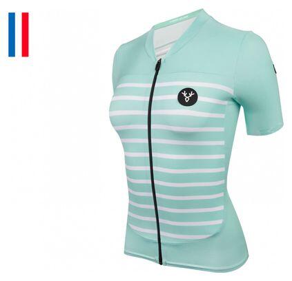 Maglia manica corta LeBram Ventoux Donna Celeste Verde Vestibilità Sartoriale 1/7