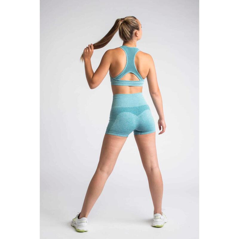 Pulse Seamless Sujetador Deportivo Fitness - Mujer - Turquesa