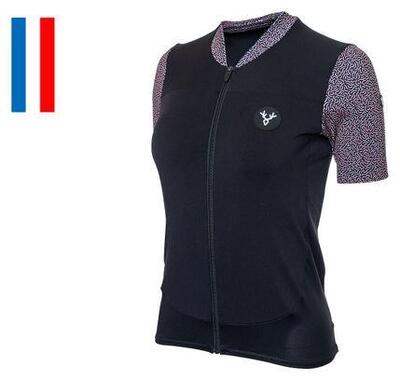 Lebram aspin women's short sleeved jersey black orange