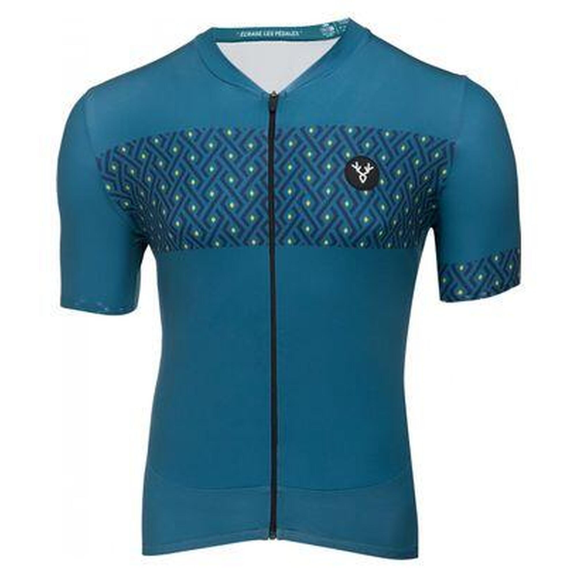 Maillot Manches Courtes LeBram Luz Ardiden Bleu Pelforth Coupe Ajustée