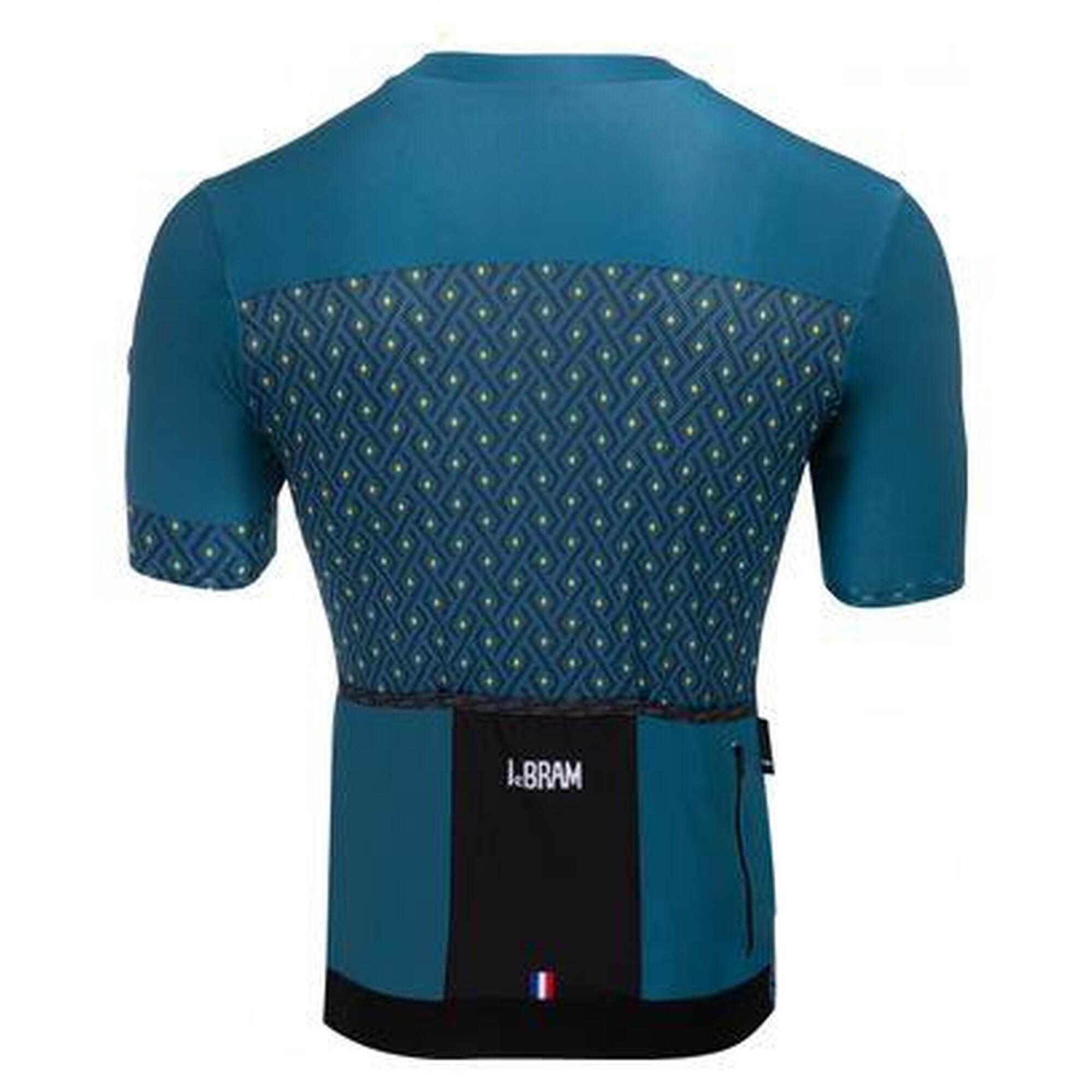 Maillot Manches Courtes LeBram Luz Ardiden Bleu Pelforth Coupe Ajustée