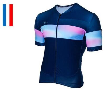 LeBram Agnès Short Sleeved Jersey Sunset Navy