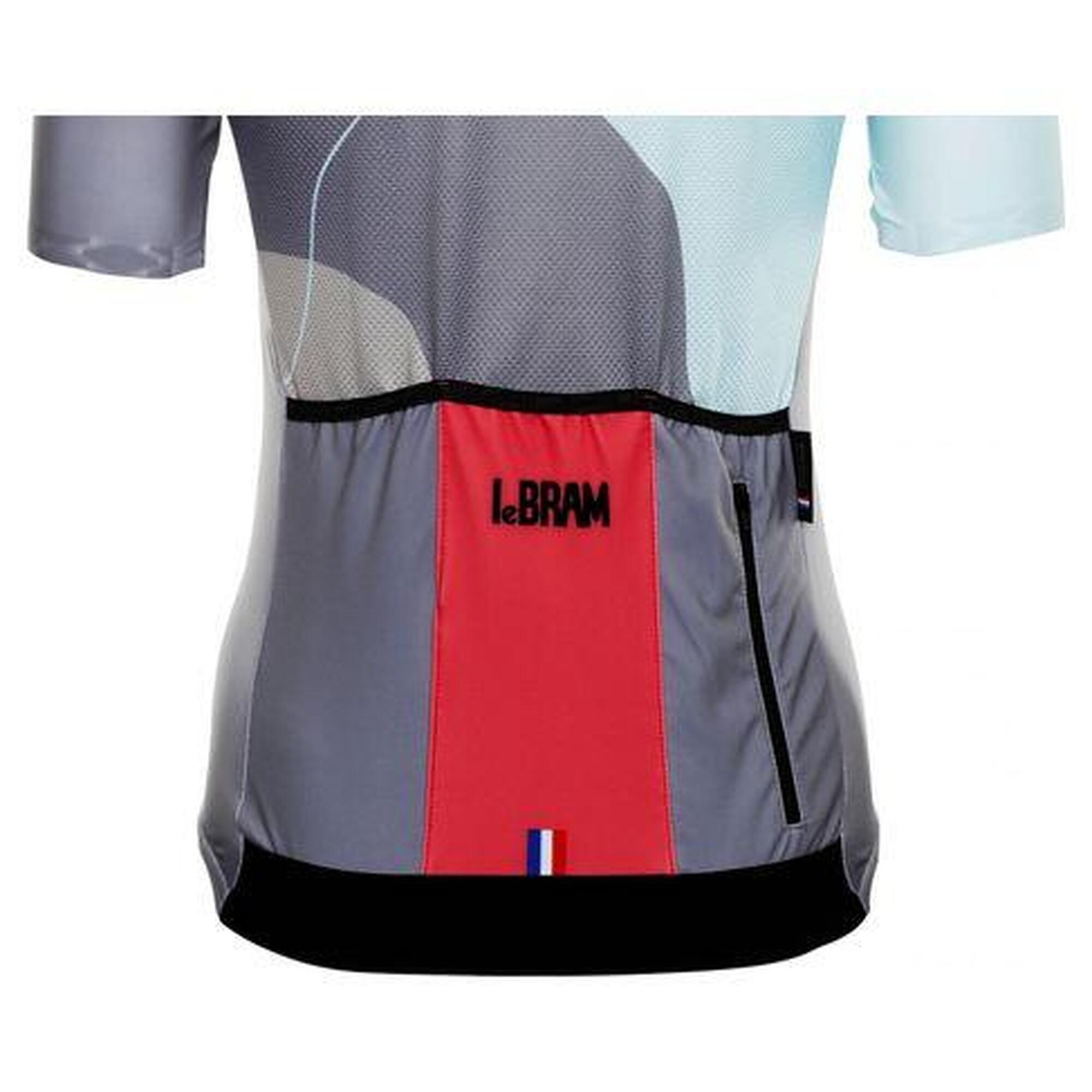 Maillot de manga corta para mujer LeBram Testanier Gris Ajuste
