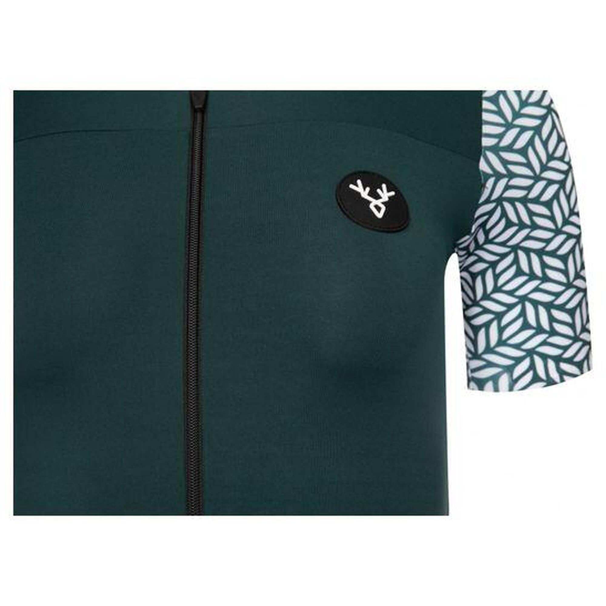 Maillot Manches Courtes Femme LeBram Aspin Vert Agave Coupe Ajustée