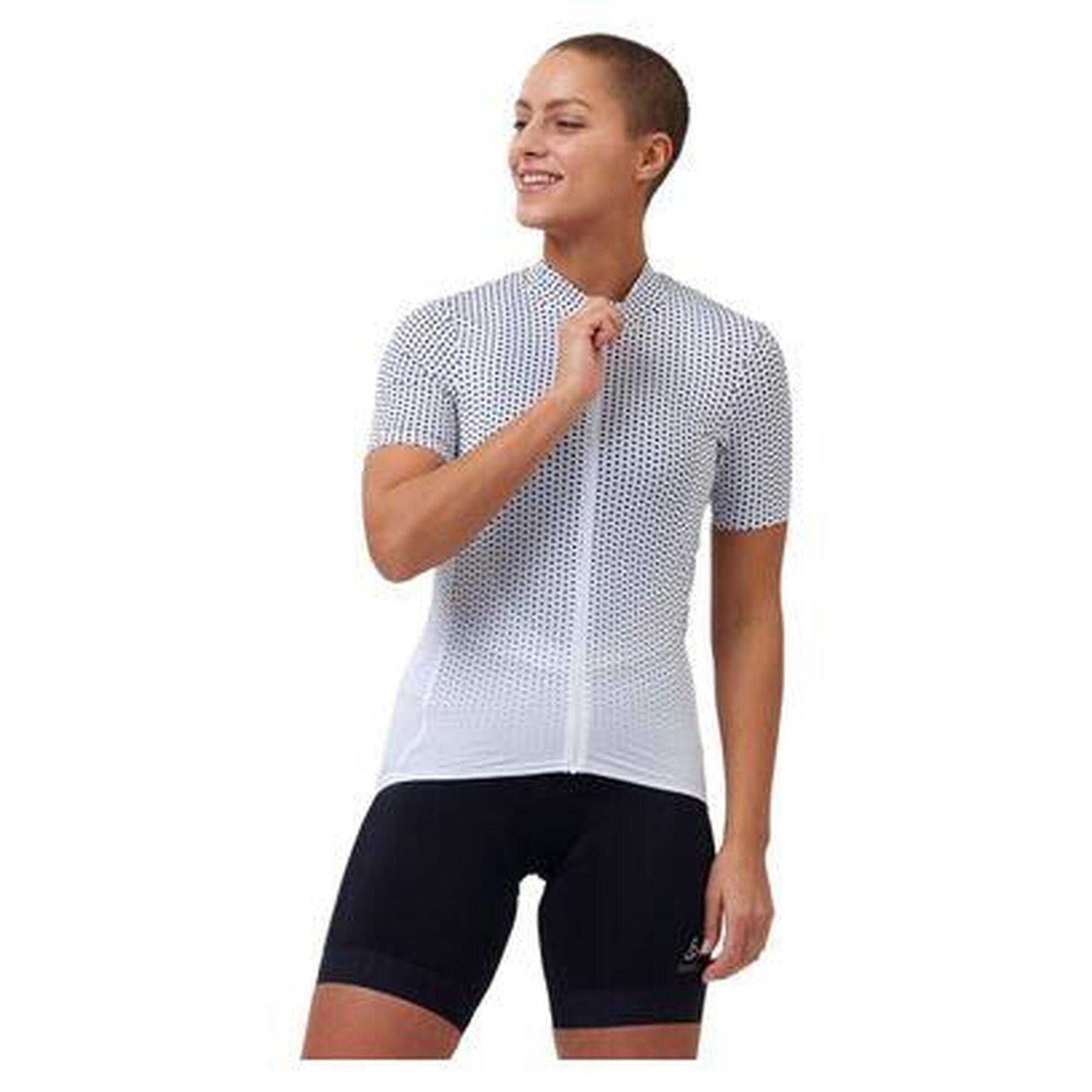 Koszulka rowerowa damska Odlo Stand-up collar ZEROWEIGHT rozpinana