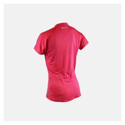Maillot Manches Courtes Raidlight 1/2 Zip R-Light Femme Framboise Rose