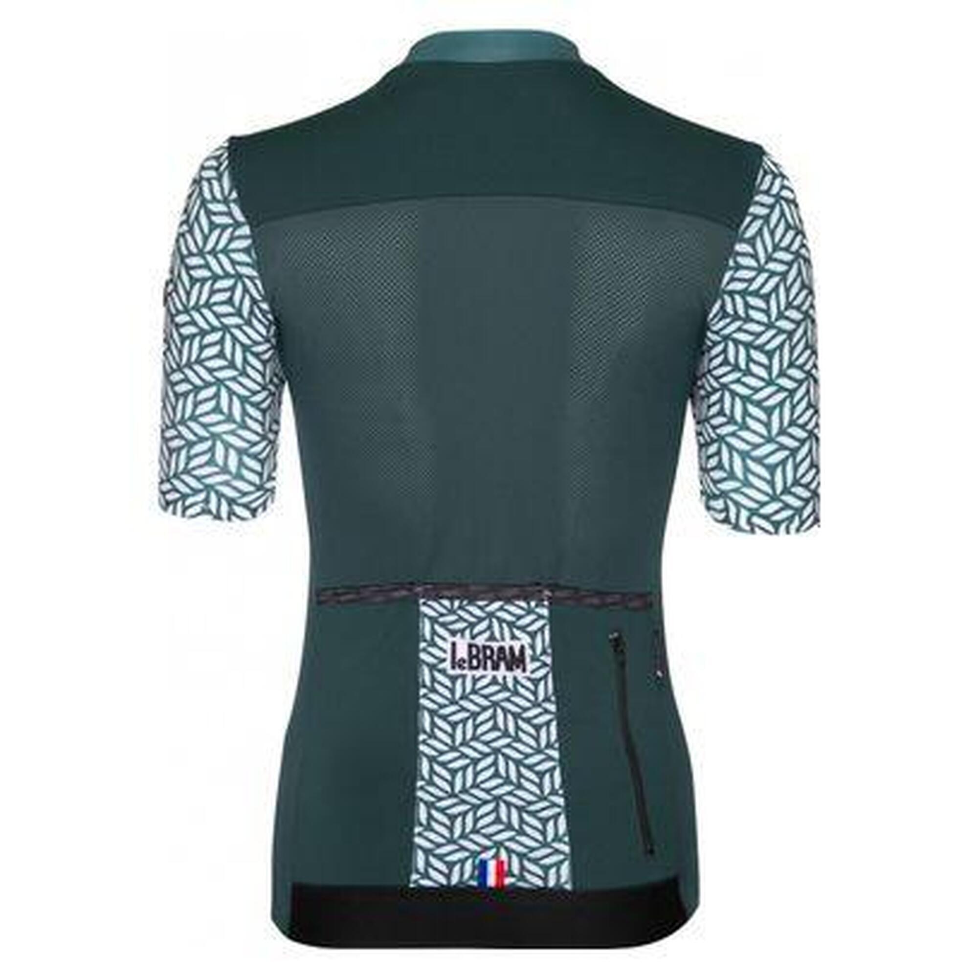 Maillot Manches Courtes Femme LeBram Aspin Vert Agave Coupe Ajustée