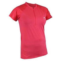 Maillot Manches Courtes Raidlight 1/2 Zip R-Light Femme Framboise Rose