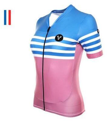 Lebram tourmalet ciel jersey met korte mouwen voor dames adjusted fit