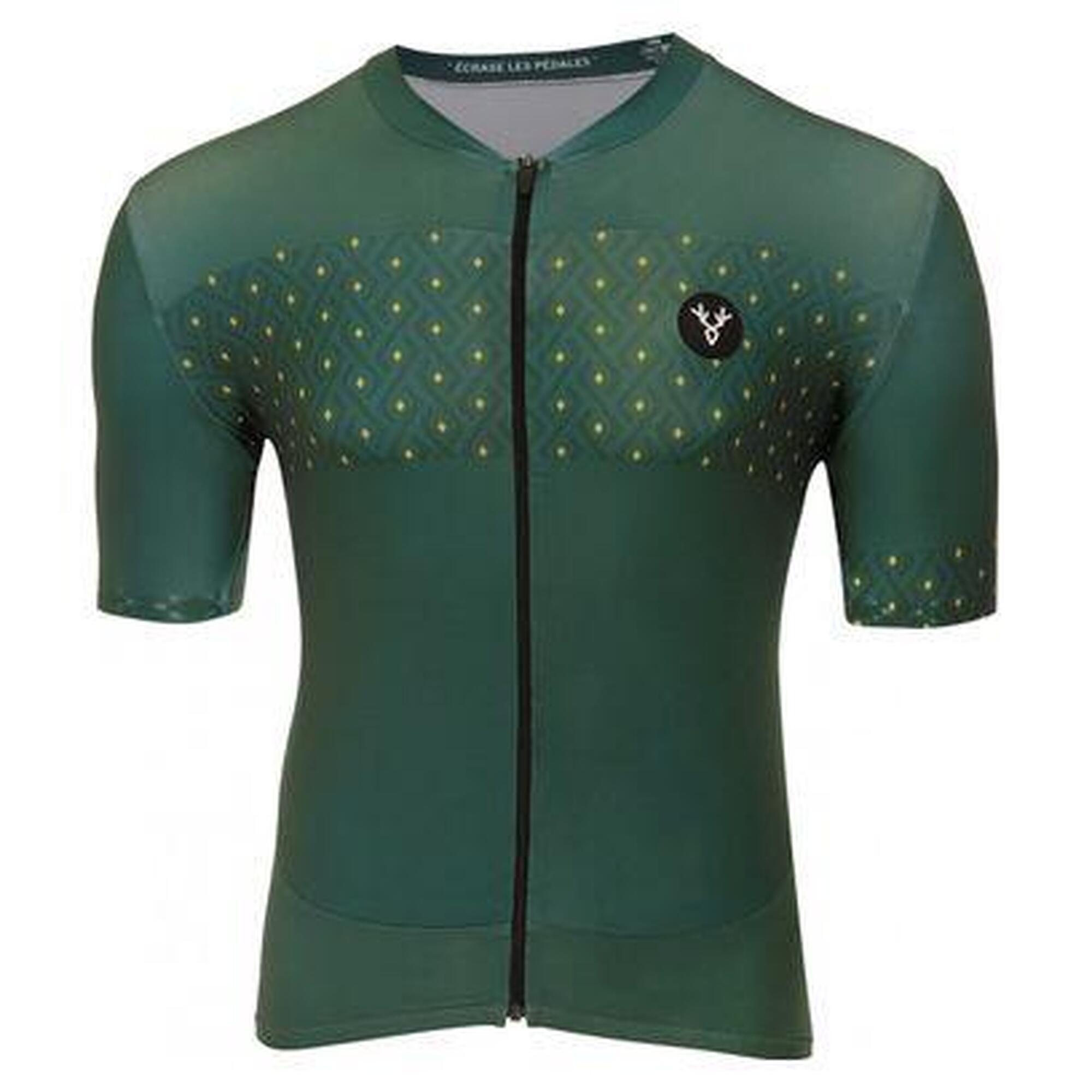 Maillot Manches Courtes LeBram Luz Ardiden Vert Agave Coupe Ajustée