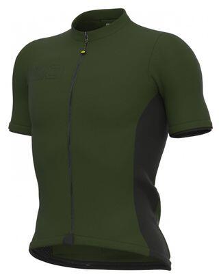 ALÉ CYCLING Alé Color Block Short Sleeve Jersey Olijfgroen