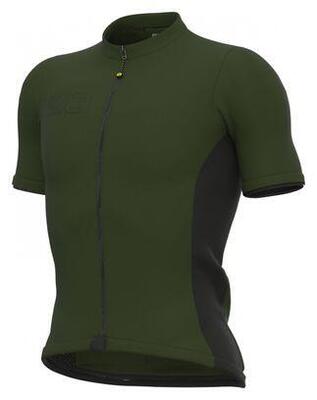 Alé color block short sleeve jersey olijfgroen