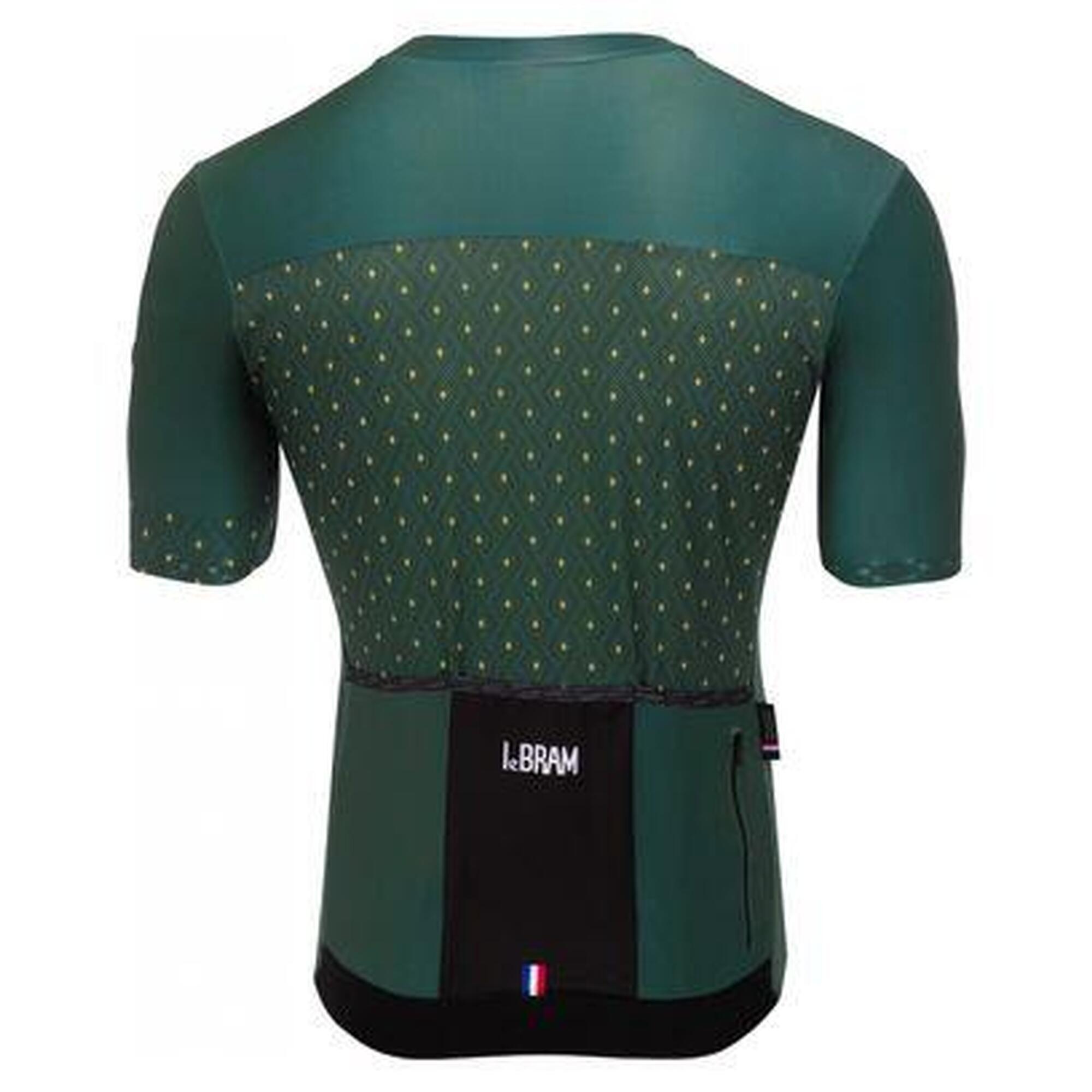 Maillot Manches Courtes LeBram Luz Ardiden Vert Agave Coupe Ajustée
