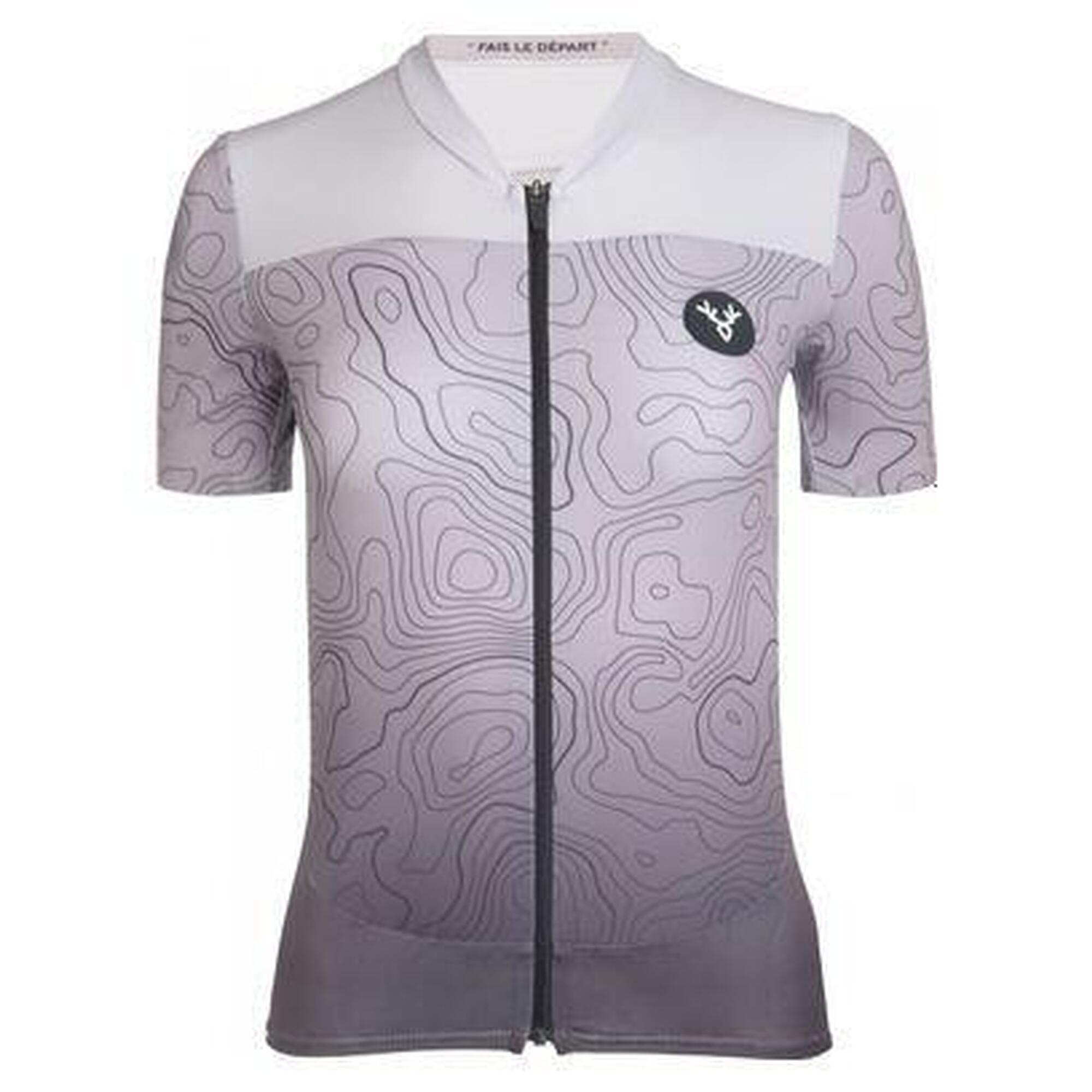 Maillot Manches Courtes Femme LeBram Grand Ballon Gris Coupe Ajustée