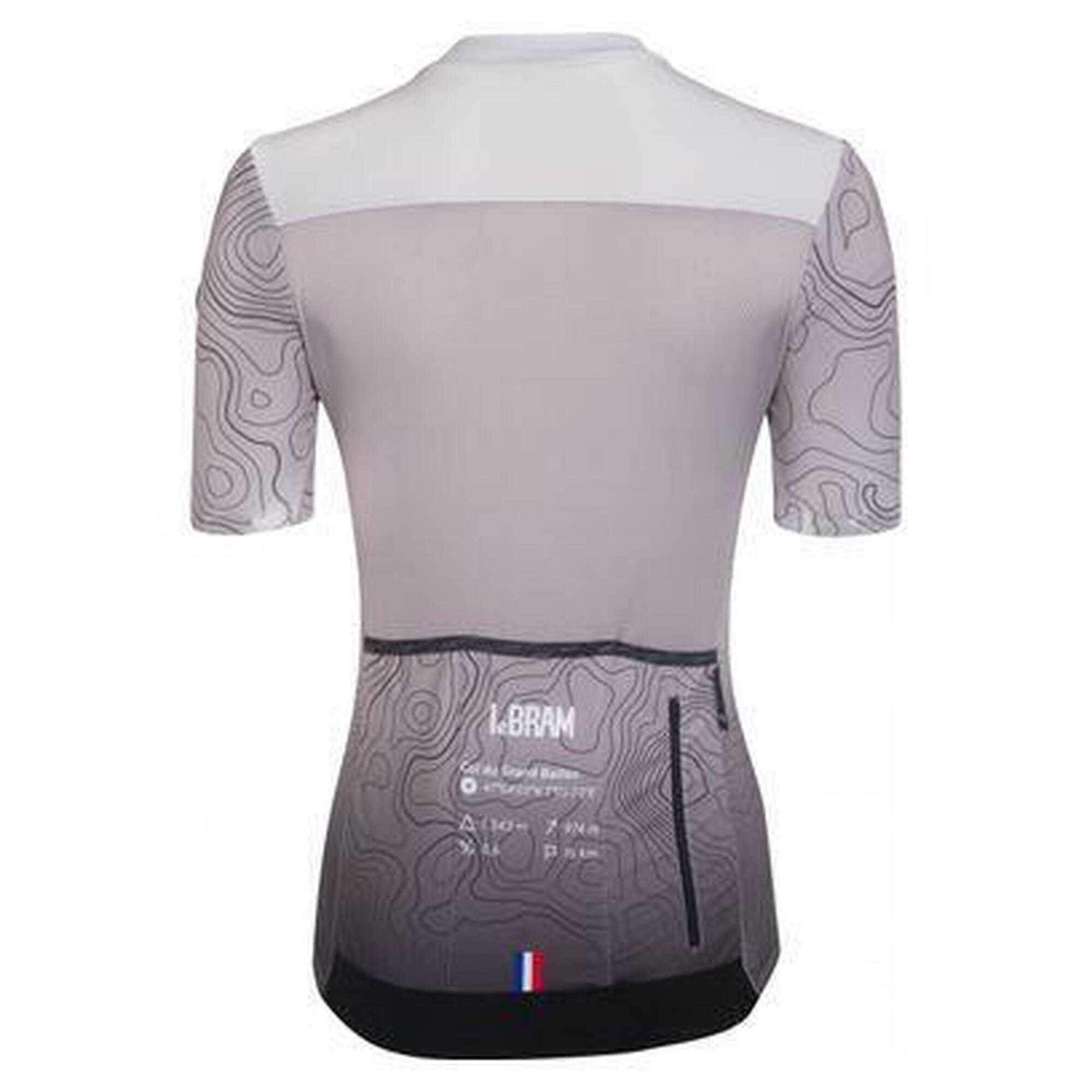 Maillot Manches Courtes Femme LeBram Grand Ballon Gris Coupe Ajustée