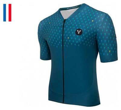 Maglia LeBram Chaussy Blu Pelforth manica corta vestibilità attillata