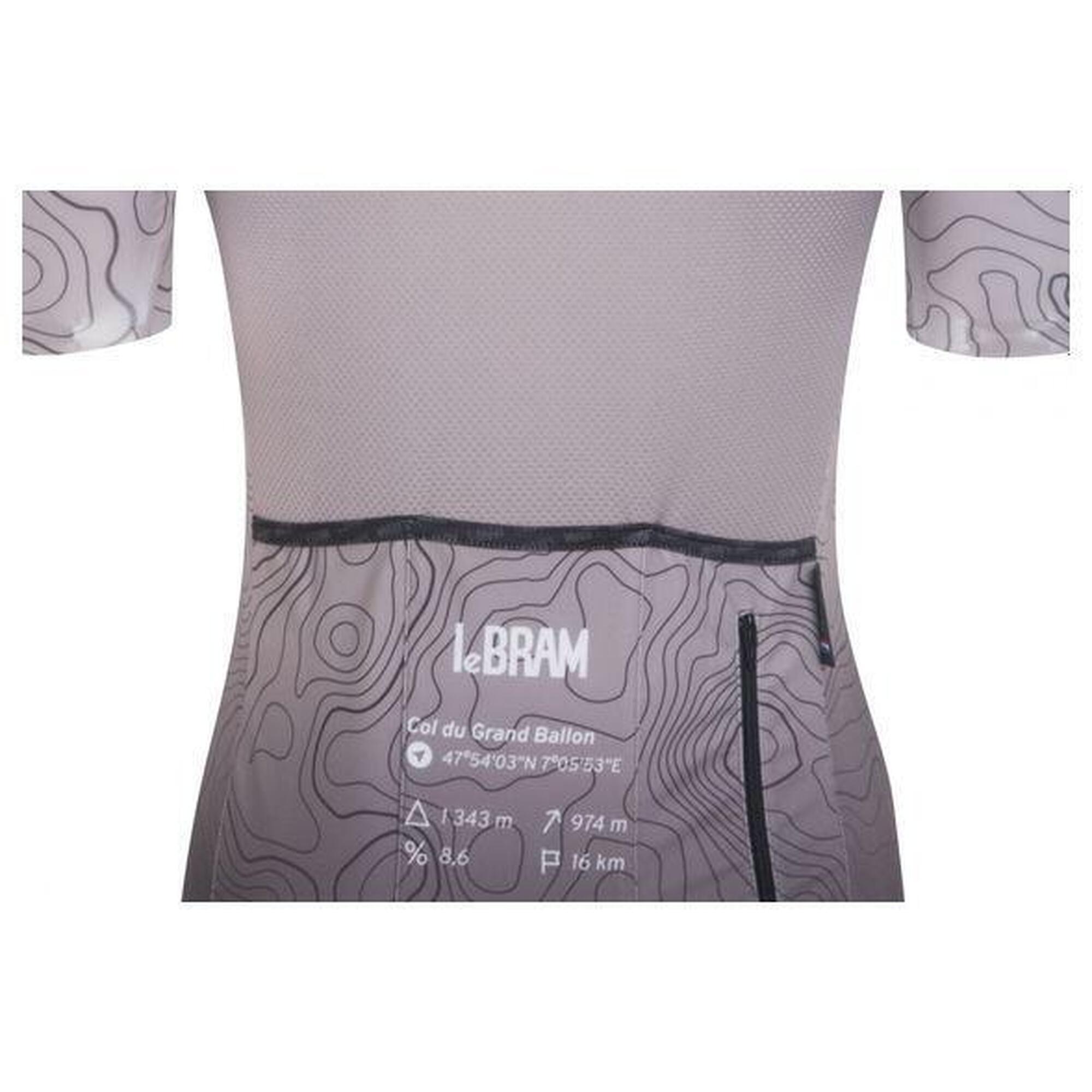 Maillot Manches Courtes Femme LeBram Grand Ballon Gris Coupe Ajustée