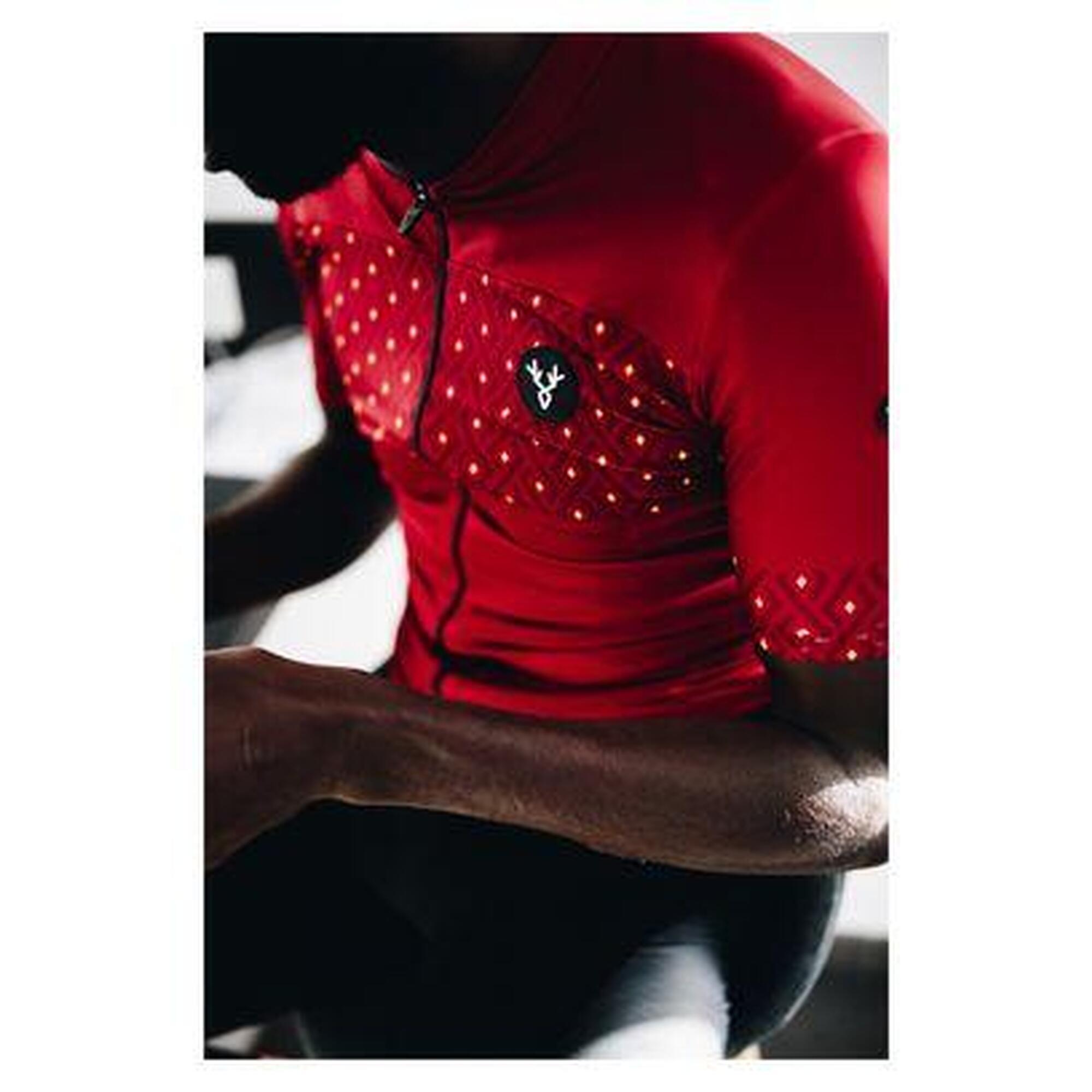 Maillot Manches Courtes LeBram Luz Ardiden Bordeaux Coupe Ajustée