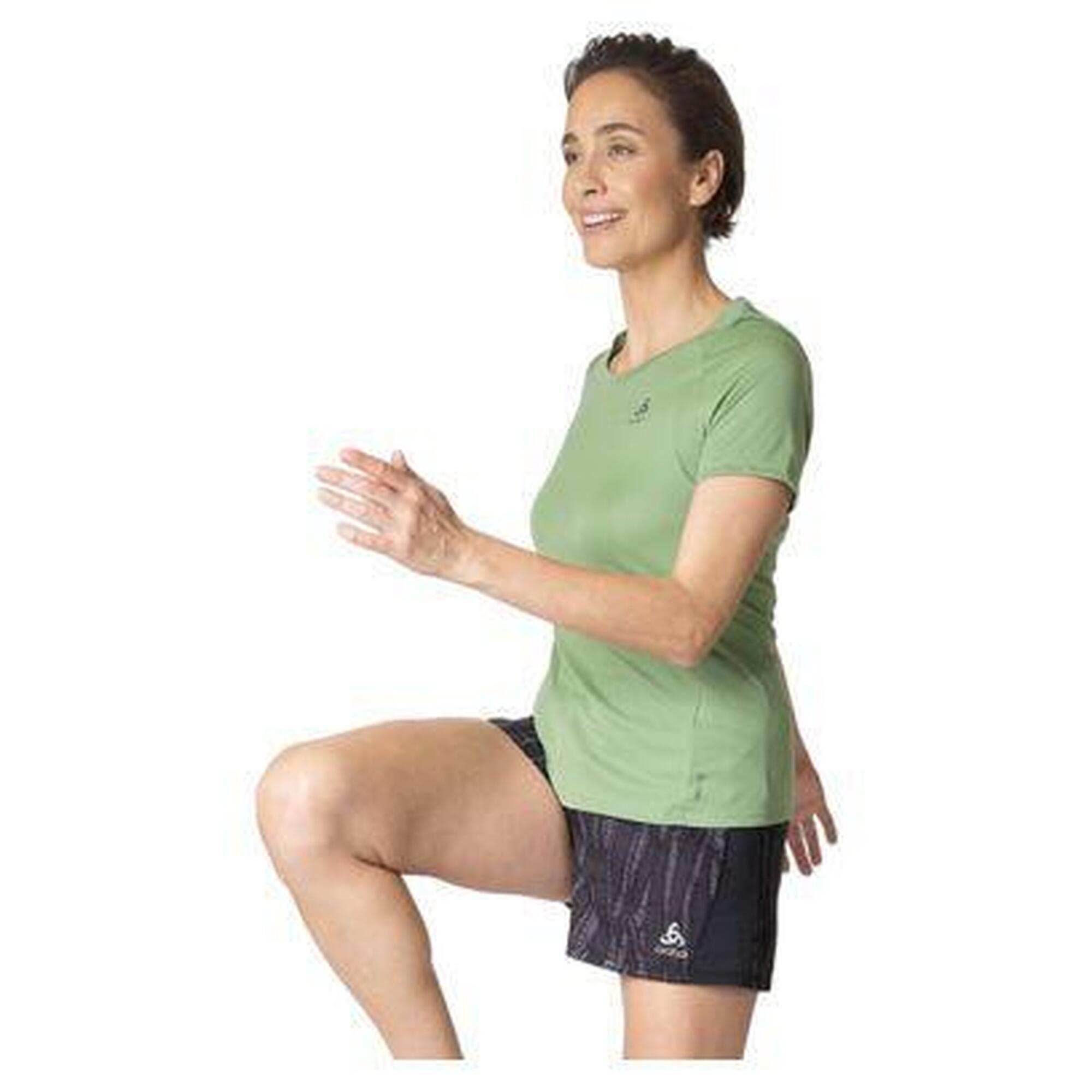 Maillot Manches Courtes Odlo Essential Chill-Tec Femme Kaki